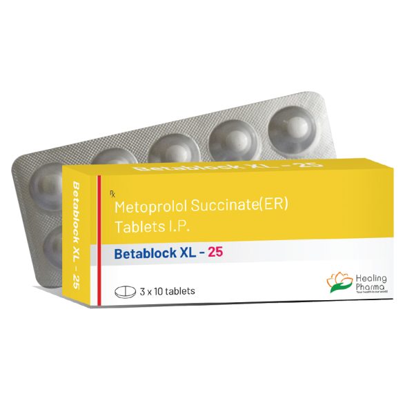 Metoprolol Succinate 25mg ER (Betablock 25 XL) – 10 Tablets