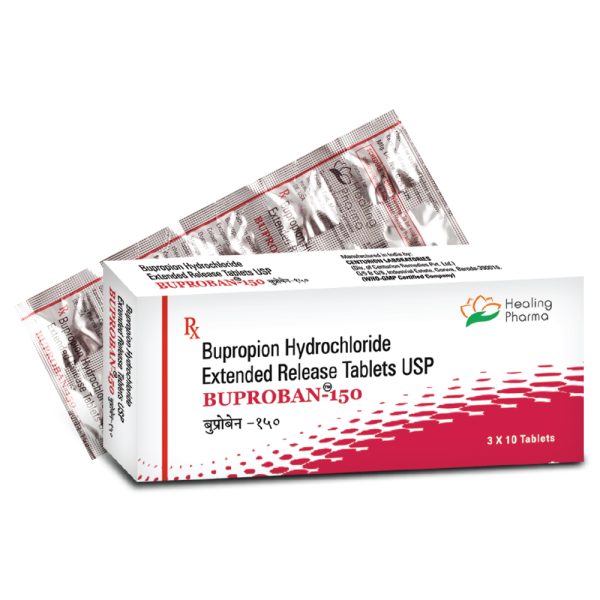 Bupropion HCl E.R.150 mg Tablet (Buproban 150) – 10 Tablets